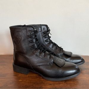 Ariat heritage lacer boot Women Sz 9.5B-black with black eyelets and hooks